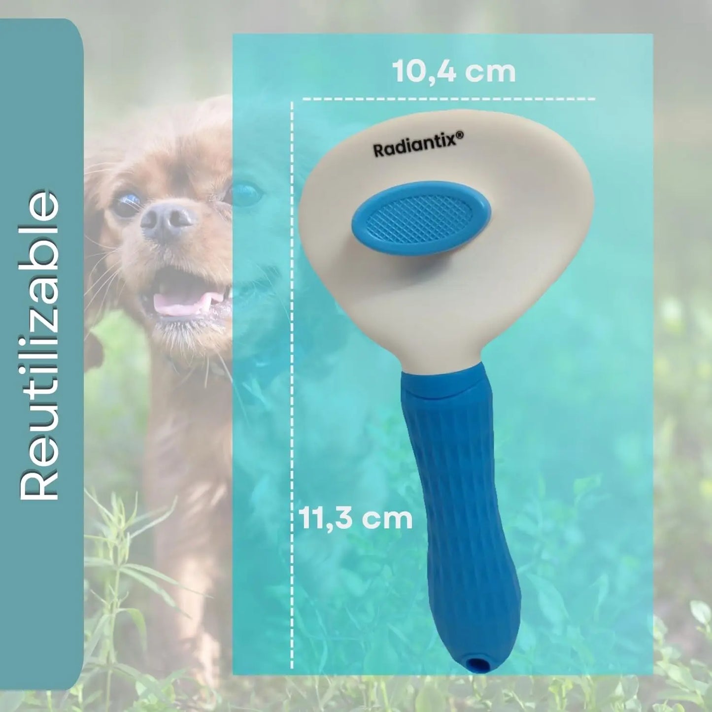 Suave can peludos — Rodillo para Casa + Cepillo Masajeador para Perros y Gatos
